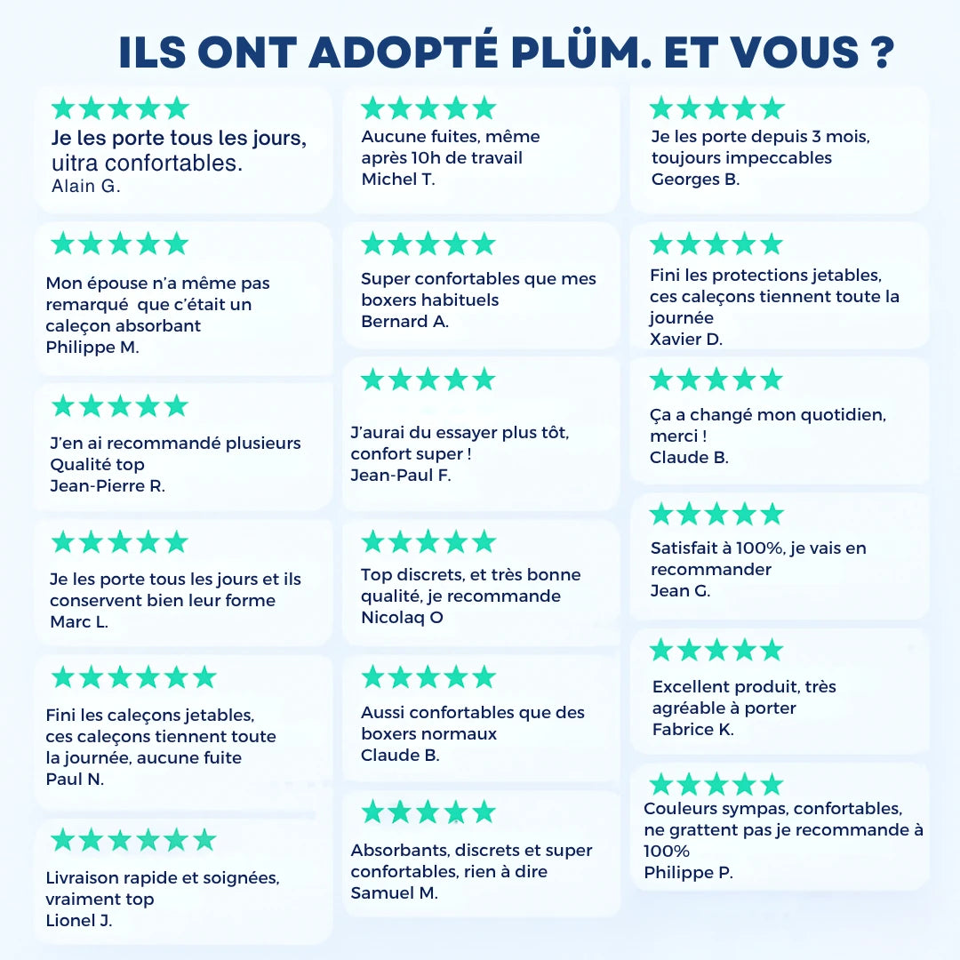 Boxer anti-fuite homme. Invisible, confortable et ultra-absorbant