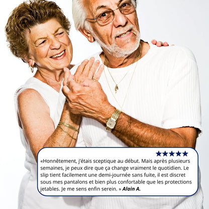 Slip ultra-absorbant pour homme certifié Oeko-Tex® : Restez au sec et en confiance jusqu’à 12 h