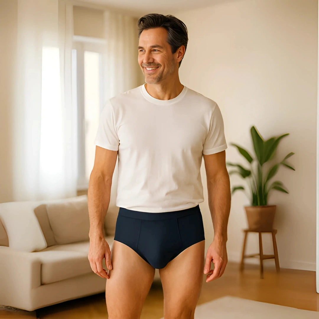Slip ultra-absorbant pour homme certifié Oeko-Tex® : Restez au sec et en confiance jusqu’à 12 h